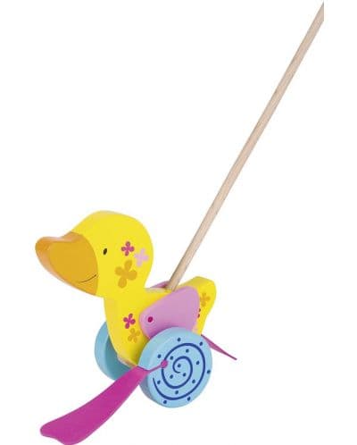 Дървена играчка за бутане Goki Susibelle - Пате