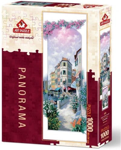 Панорамен пъзел Art Puzzle от 1000 части - Венеция в цветя, Питър Моц
