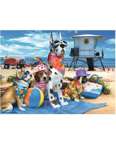 Пъзел Ravensburger от 100 XXL части - Без кучета на плажа