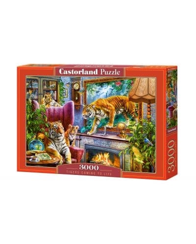Пъзел Castorland от 3000 части - Тигри идващи към живот