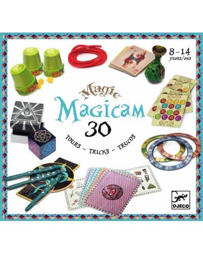 Детски комплект за фокуси Djeco - Magicam, 30 фокуса
