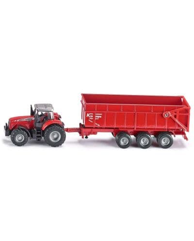 Метална количка Siku Farmer - Трактор с каросерия Massey Ferguson, 1:87