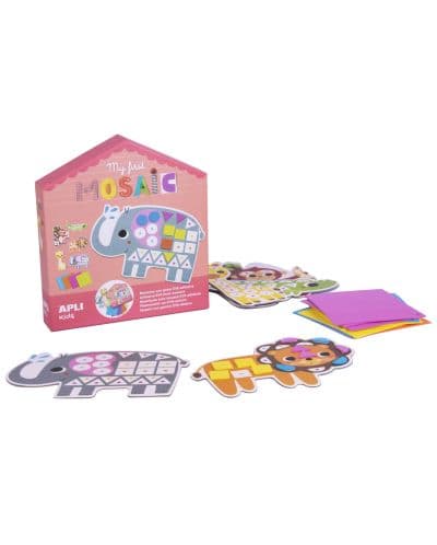 Детска игра APLI - Моята първа мозайка с 5 диви животни