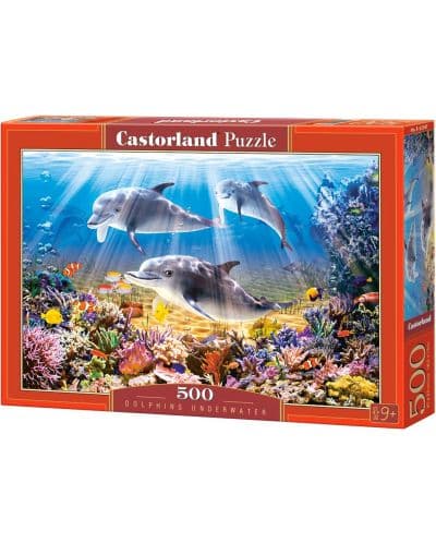 Пъзел Castorland от 500 части - Делфини под водата