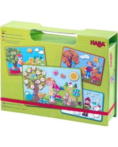 Детска магнитна игра Haba - Сезони, в кутия