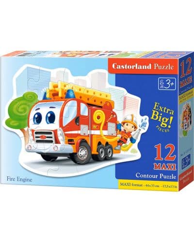 Пъзел Castorland от 12 XXL части - Пожарен камион