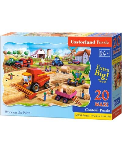Пъзел Castorland от 20 XXL части - Работа във фермата
