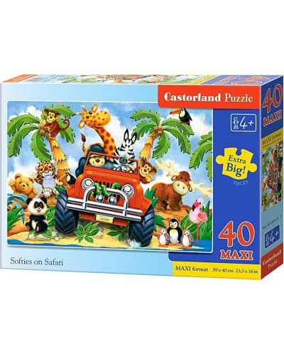 Пъзел Castorland от 40 XXL части - Животни на сафари