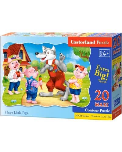 Пъзел Castorland от 20 XXL части - Трите прасенца