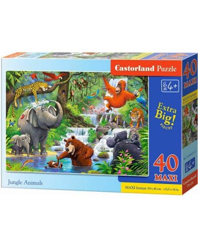 Пъзел Castorland от 40 XXL части - Животни в джунглата
