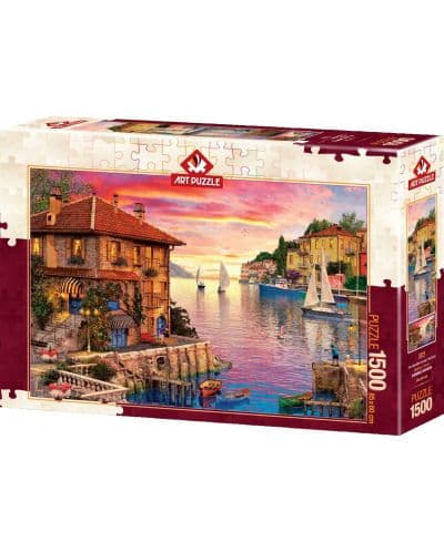 Пъзел Art Puzzle от 1500 части - Средиземноморско пристанище
