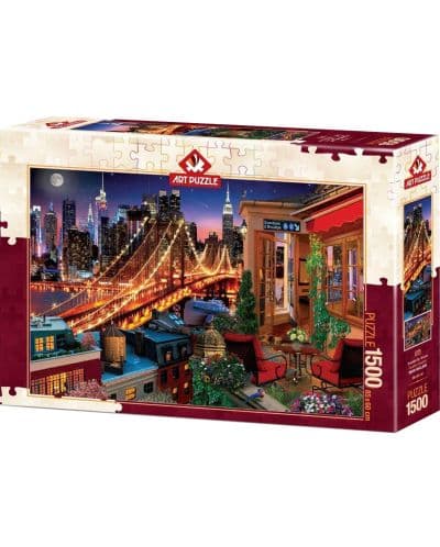 Пъзел Art Puzzle от 1500 части - Тераса в Бруклин, Дейвид М.