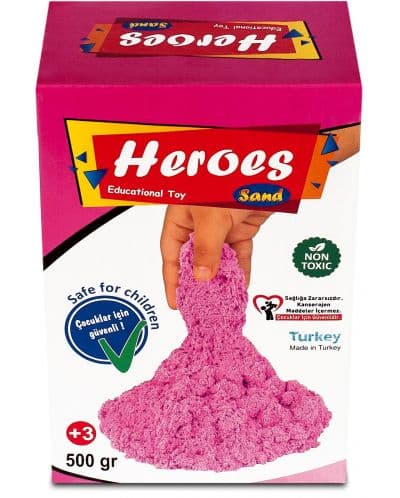 Кинетичен пясък в кyтия Heroes - Розов цвят, 500 g