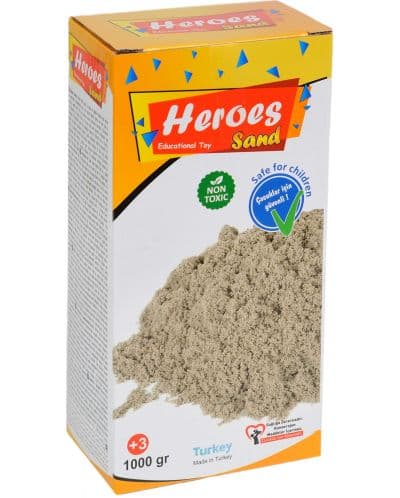 Кинетичен пясък в кутия Heroes - Натурален цвят, 1000 g