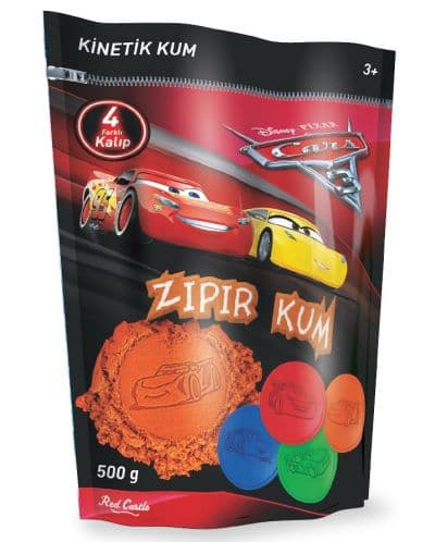 Кинетичен пясък Red Castle - Колите 3, оранжев, 500 g