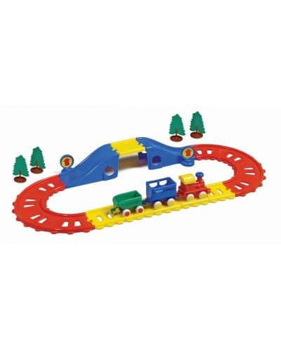ЖП линия с мост за влакче Viking Toys, 21 елемента