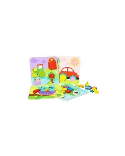 Дървен пъзел 4 в 1 Tooky Toy