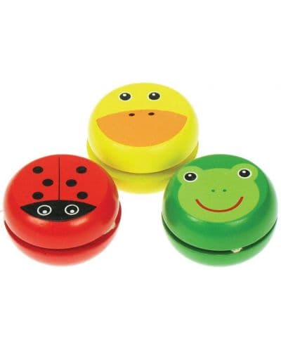 Дървена играчка Bigjigs - Йо-йо, животинче, асортимент