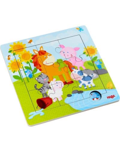 Детски пъзел Haba - Домашни животни
