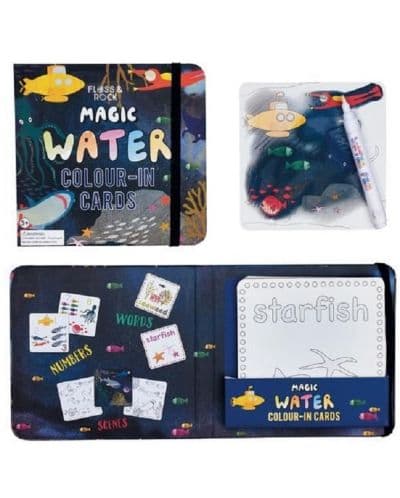 Детски карти за оцветяване Floss and Rock Magic Water - Подводен свят