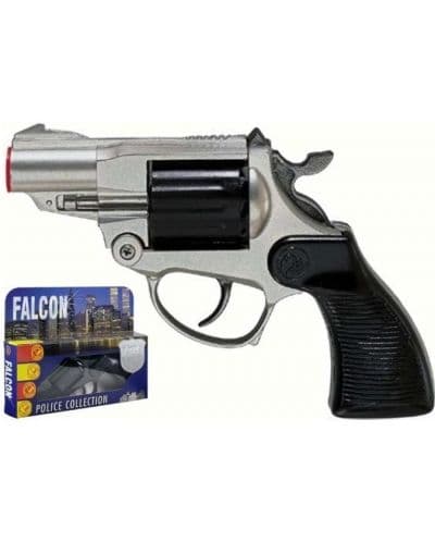 Детски револвер Villa Giocattoli Falcon Silver - С капси, 12 изстрела