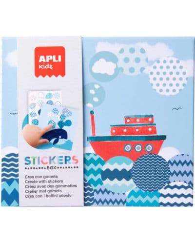 Игра със стикери Apli - Кораб