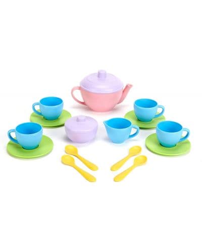 Игрален комплект Green Toys - Сервиз за чай, 17 части