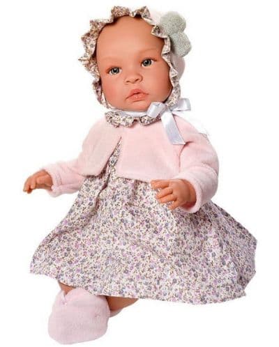 Кукла бебе Asi Dolls - Лея, с рокля на цветя, 46 cm