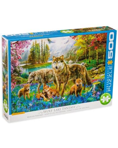 Пъзел Eurographics от 500 XXL части - Семейство вълци