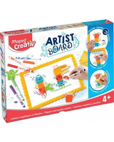 Комплект магнитна дъска Maped Creativ - Artist Board, с фигурки