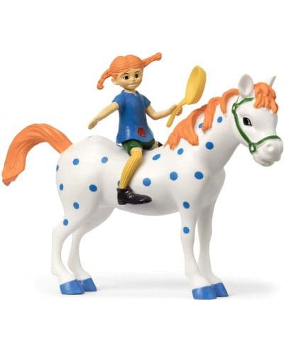 Комплект фигуркa Pippi - Пипи Дъгото чорапче и кончето