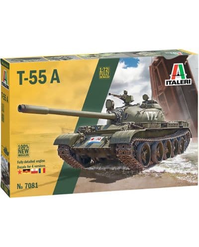 Сглобяем Модел Italeri Военни: Танкове - Съветски среден танк T-55 А