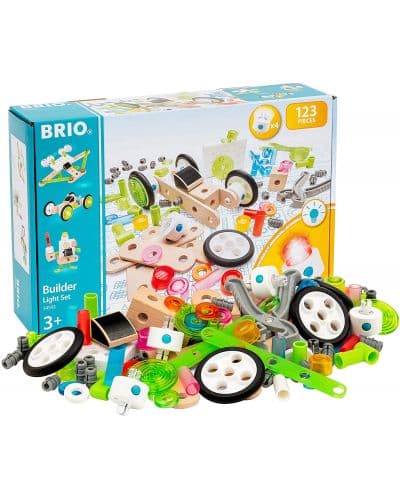 Дървен конструктор Brio - Light Set, 123 части