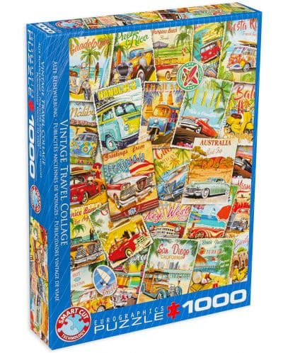 Пъзел Eurographics от 1000 части - Колаж с автомобили
