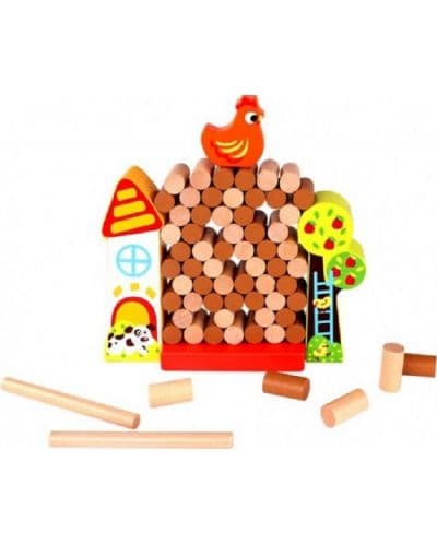 Игра за баланс и координация Tooky toy - Спаси кокошката