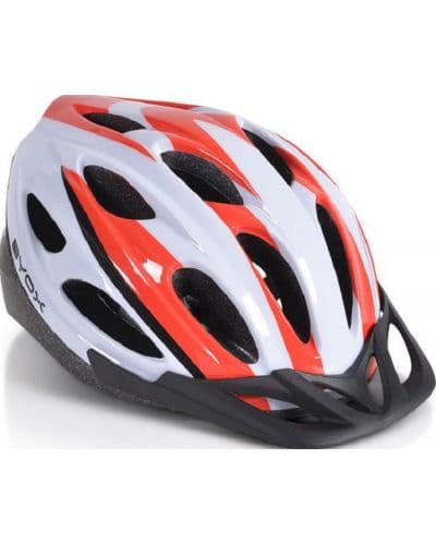Детска каска Byox - Y02, L (58-62 cm), Червена/бяла