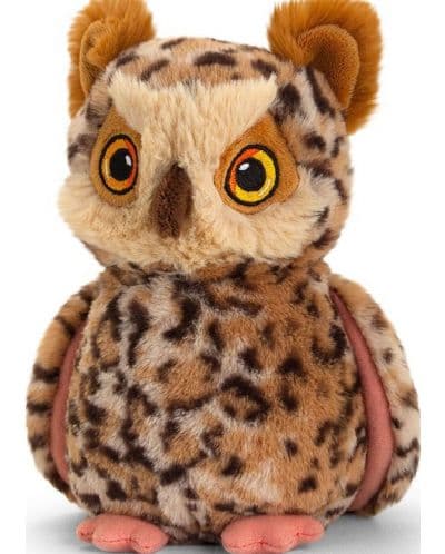 Екологична плюшена играчка Keel Toys Keeleco - Бухал, 19 cm