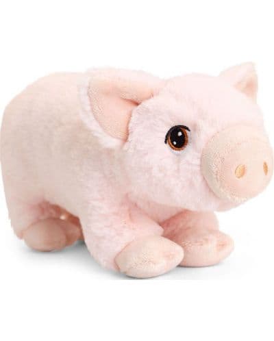 Екологична плюшена играчка Keel Toys Keeleco - Прасе, 18 cm