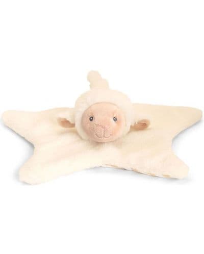 Бебешка играчка за гушкане Keel Toys - Агънце с кърпичка, 32 cm