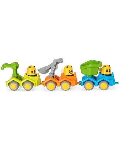 Колички Viking Toys - Жужащи пчелички шофьори, 3 броя, 14 cm