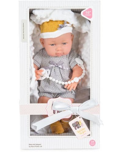 Кукла - бебе Moni Toys - с дрешки и одеялце, 41 cm