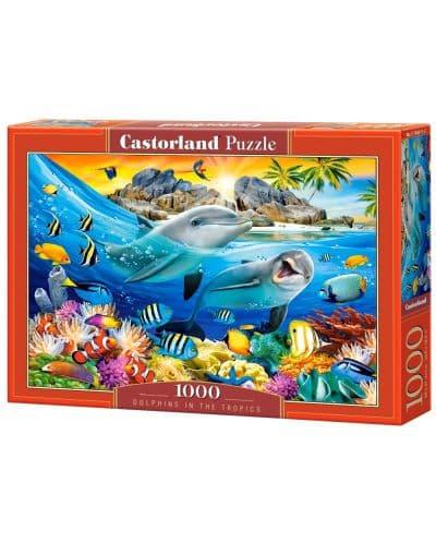 Пъзел Castorland от 1000 части - Делфини
