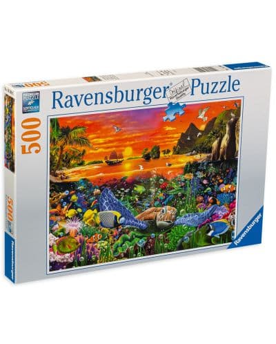 Пъзел Ravensburger от 500 части - Костенурка на риф