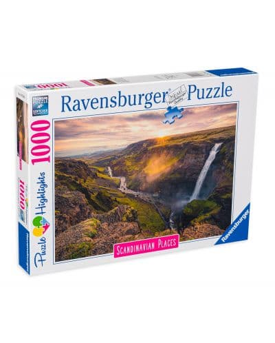Пъзел Ravensburger от 1000 части - Водопад Хайфос, Исландия