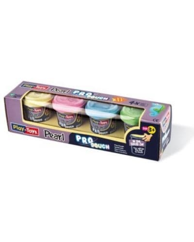 Пластилин Play-Toys - Перлени цветове, 4 х 50 g