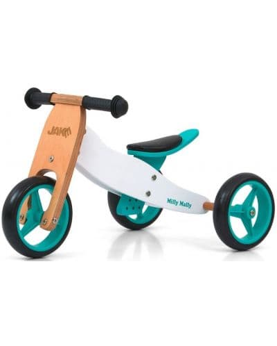 Колело за баланс Milly Mally - Jake, 2 в 1, Мента класик
