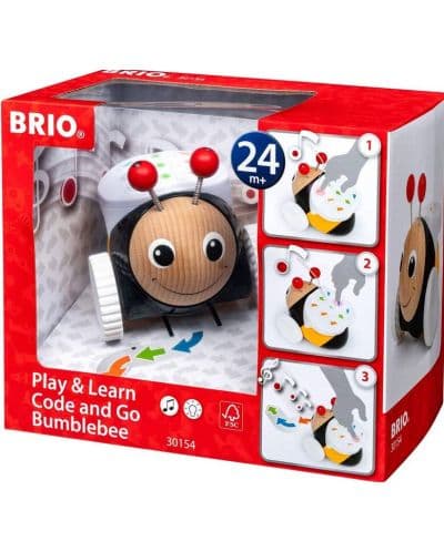 Интерактивна дървена играчка Brio - Пчеличка Code &amp; Go