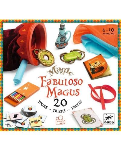 Детски комплект за фокуси Djeco - Fabuloso Magus, 20 фокуса