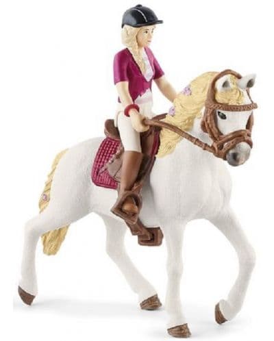 Игрален комплект Schleich Horse Club - Конен клуб София и Розов цвят
