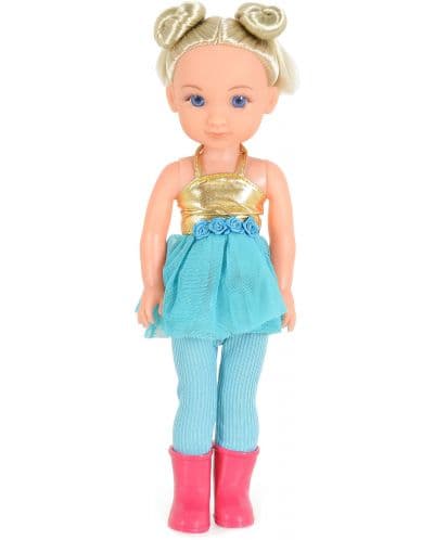 Кукла Moni Toys - Със синя рокля, 36 cm
